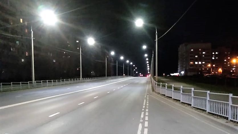 Фонари на ул. Раздольной в Орле загорелись спустя две недели