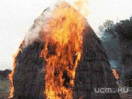 В Орловской области подожгли 2 тонны сена и дом