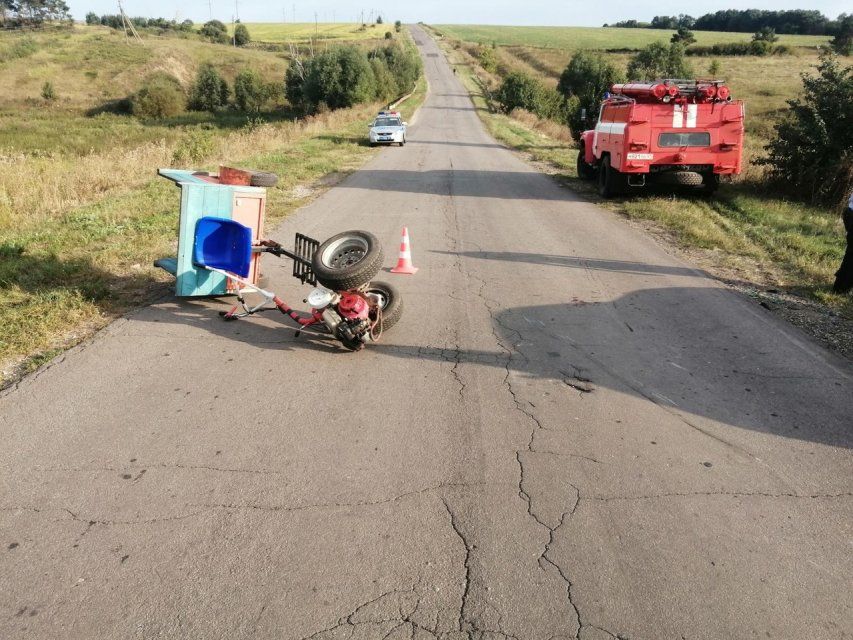 Под Орлом водитель на мотоблоке решил в прицепе покатать девочку, но поездка обернулась ЧП