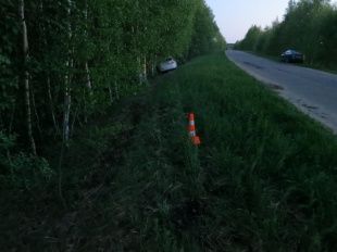 В Орловской области пьяный водитель вылетел в кювет
