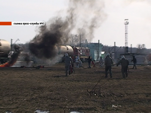 На Железнодорожном вокзале горел опасный груз 