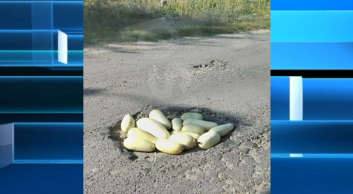 Ремонт дороги кабачками, чиновники не признаются в массовой гибели рыбы в экспресс-новостях