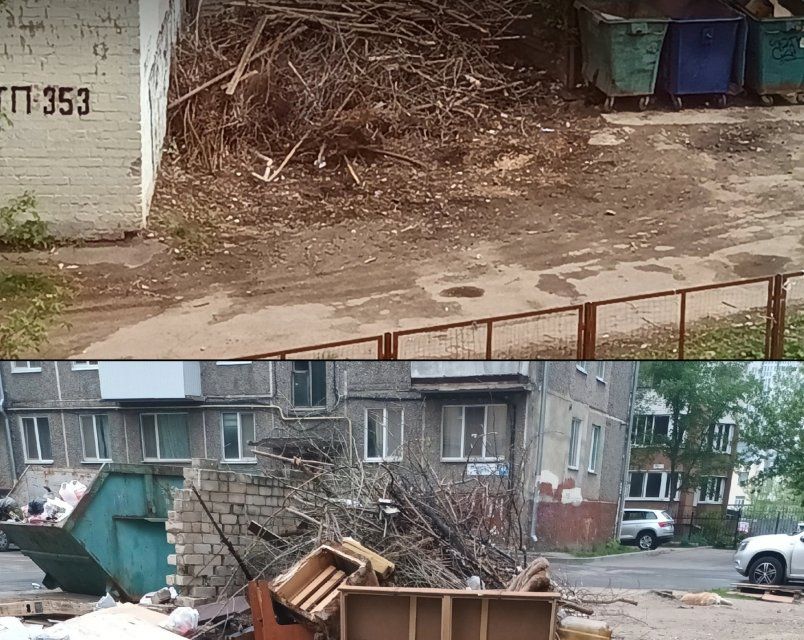 Город утопает в кучах невывезенных веток!