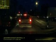 поворот с трех рядов