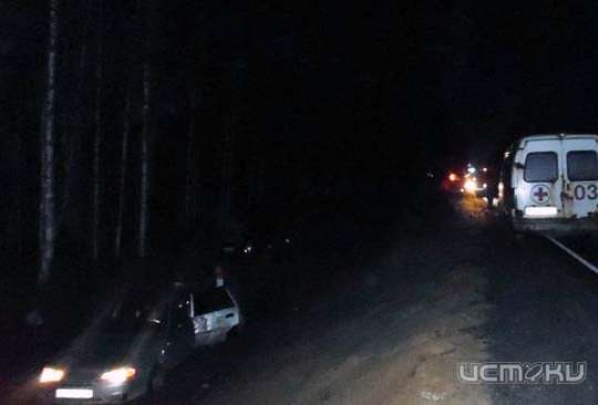 В районе Мезенки Daewoo вылетел в кювет