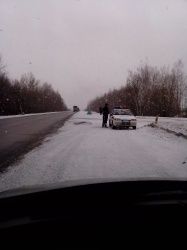 Полиция и незамерзайка