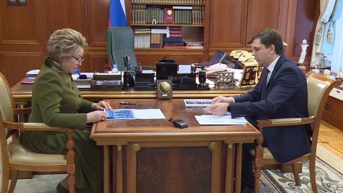Андрей Клычков обсудил судьбу орловского «Титаника» с Валентиной Матвиенко