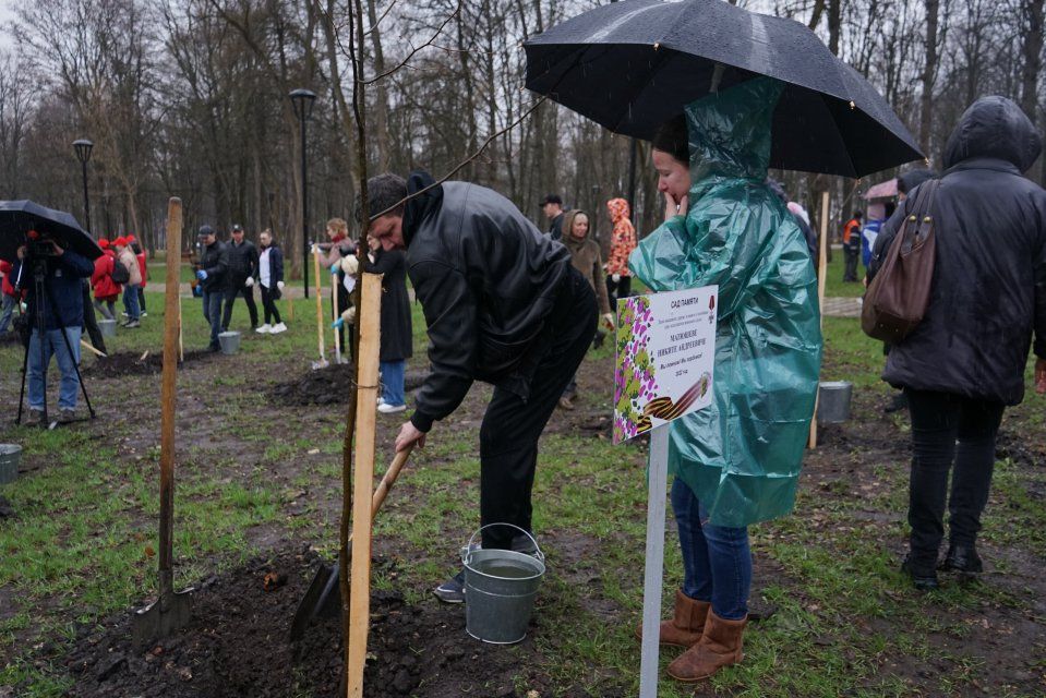 В парке Победы высадили деревья в память о погибших на Украине орловчан