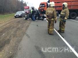 Лобовое столкновение «Нивы» и КАМАЗа: один человек погиб