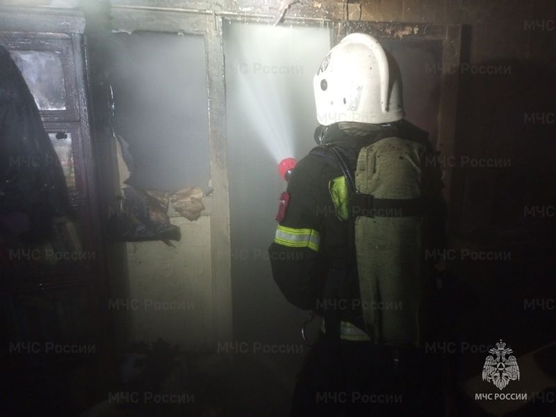 Благодаря действиям спасателей на пожаре в Новосиле обошлось без жертв 