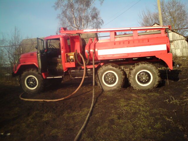 На Орловщине тушили «Урал» с коляской