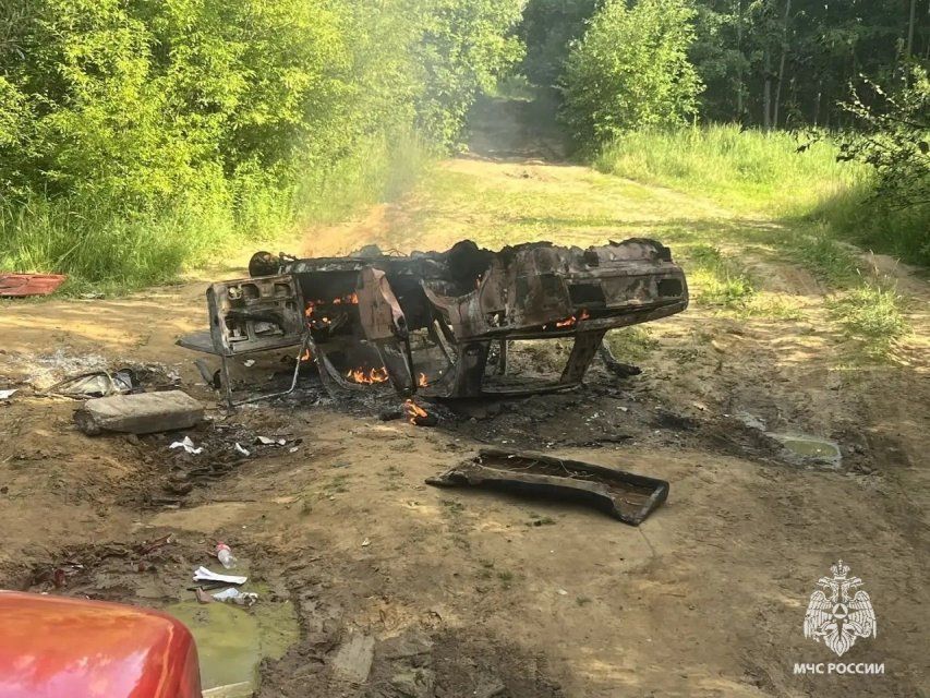 В Орле на улице Раздольной сгорел автомобиль ВАЗ‑2107