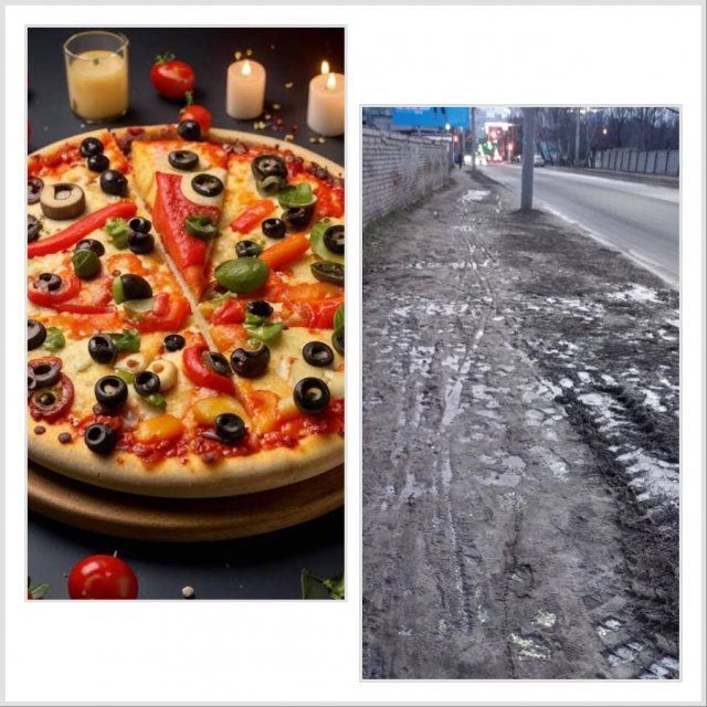 Тротуар из грязи доставил радость хотя бы одному орловчанину