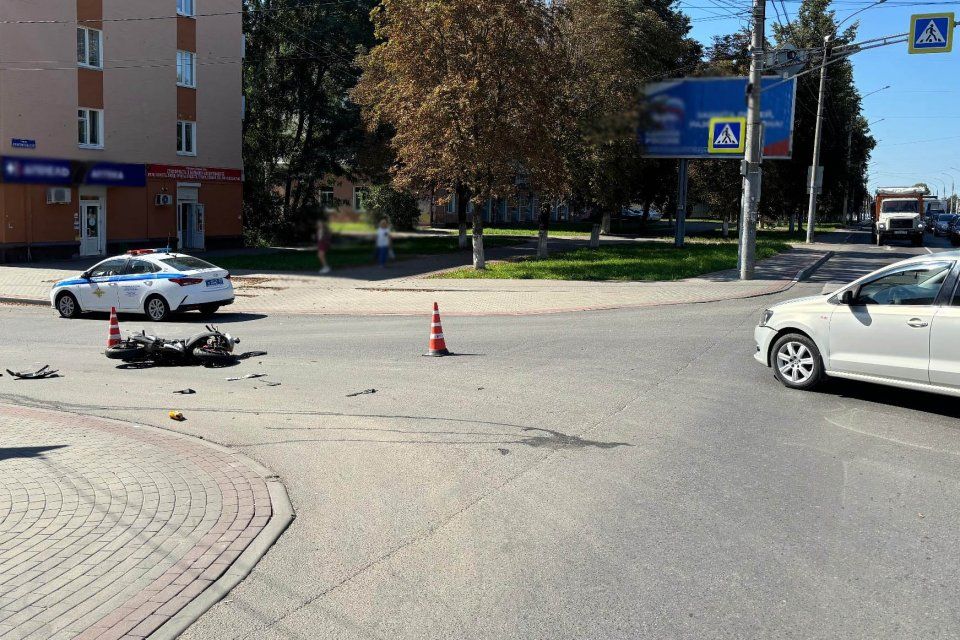 Вчера в Орле сбили мотоциклиста