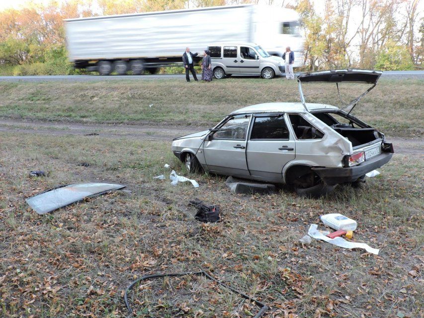 Под Орлом перевернулась «девятка»