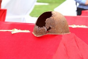В селе Верхняя Залегощь перезахоронили останки красноармейца