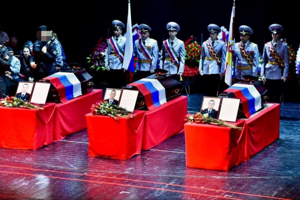В Орле простились с росгвардейцами, погибшими в результате диверсии