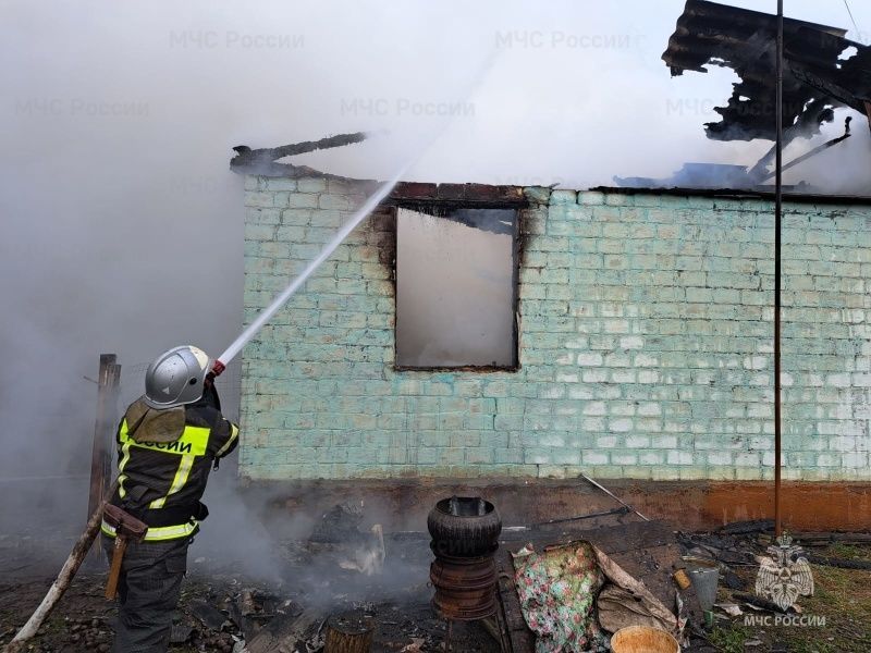 В деревне под Орлом при пожаре погибла пенсионерка