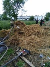 В Знаменском районе горело сено