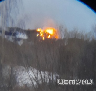 Горит Мценский мусорный полигон 