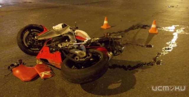 В Орле столкнулись мотоцикл и Мицубиси