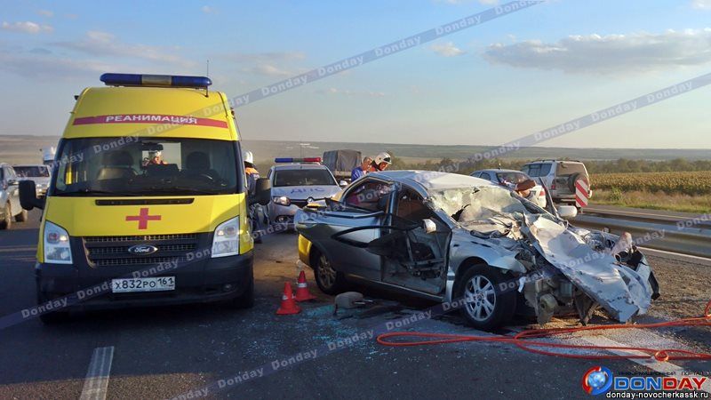 На трассе в Ростовской области тушили авто орловчанина, заснувшего за рулем