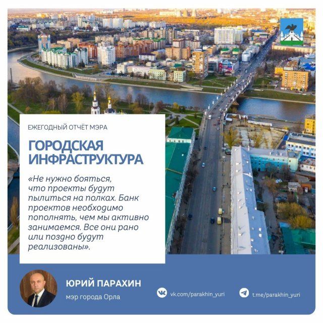 Орловские дороги преображаются: Юрий Парахин рассказал о развитии улично-дорожной сети