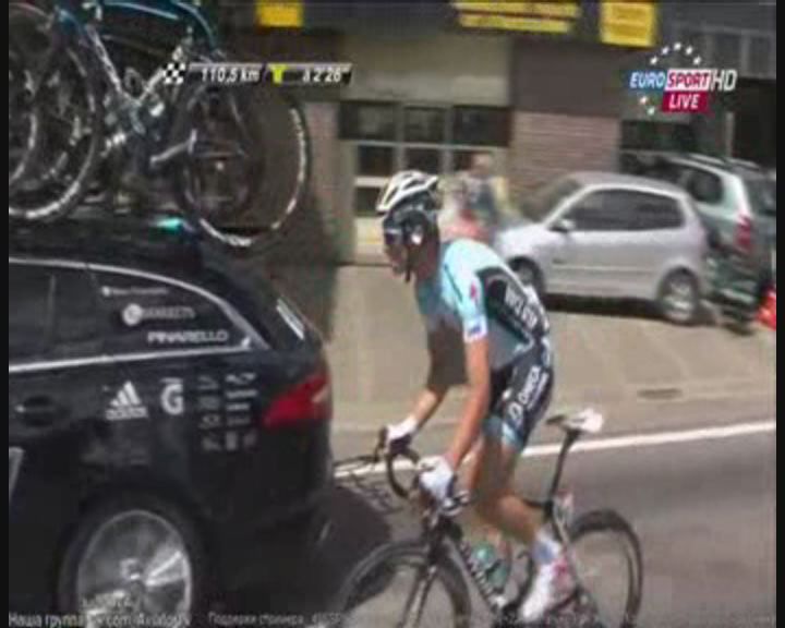 Денис Меньшов в лидирующей группе Тур де Франс