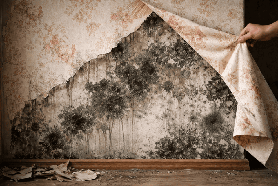 Плесень на стене в квартире под обоями, что делать?