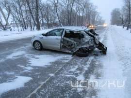 В Орловской области KIA столкнулась с молоковозом
