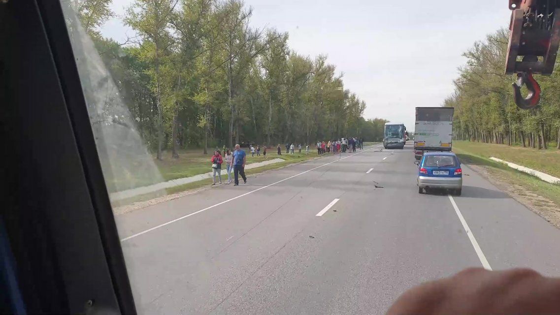 Последствия массовой аварии под Орлом попали на видео