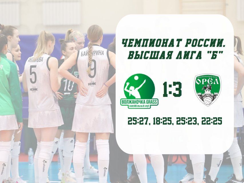 Орловские волейболистки одержали 3 победы в 3 играх полуфинала Высшей лиги Б