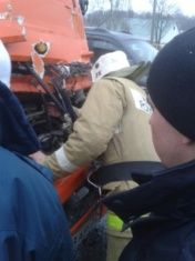 В Урицком районе столкнулись два КамАЗа