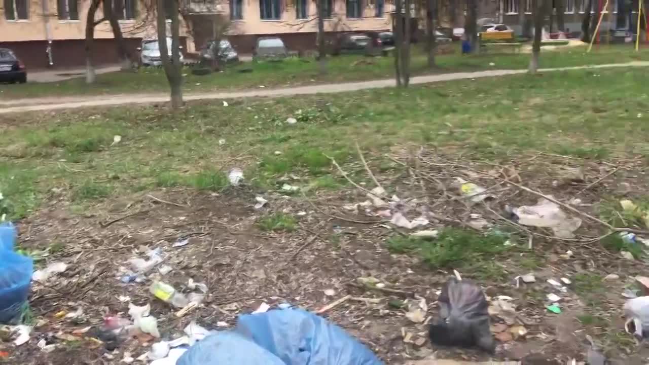 Двор на улице Комсомольской погряз в антисанитарии