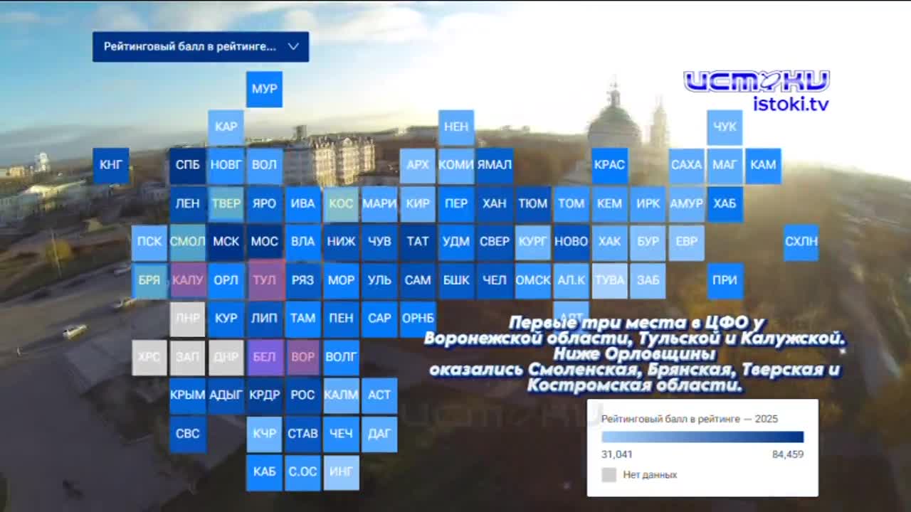 Орловская область потеряла позиции в рейтинге качества жизни