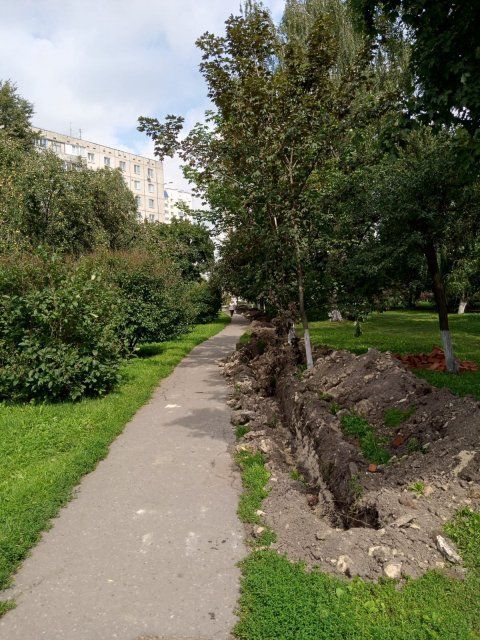 В сквере Орловских партизан пропало освещение