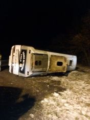 В Курском районе перевернулся пассажирский автобус с орловчанами