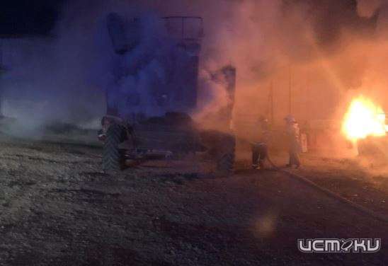Ночью под Орлом горели комбайны
