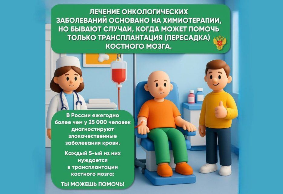 Более двух тысяч орловчан могут стать донорами костного мозга