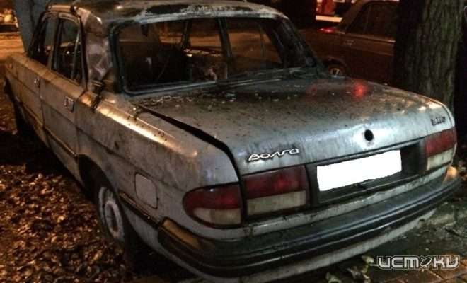 Во Мценске сгорела «Волга»