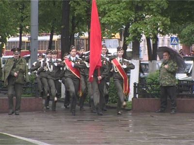 Репетиция водружения флага Победы