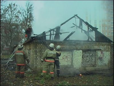 Пожар в здании с/х колледжа