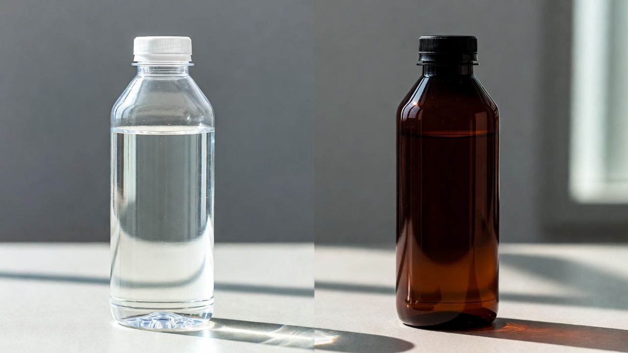 Прозрачный vs коричневый