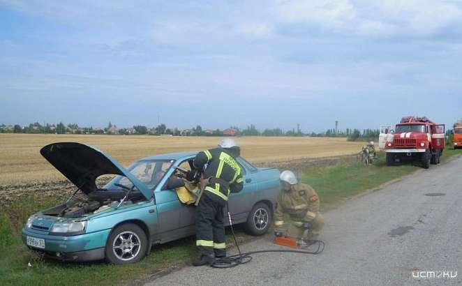 В Орловской области пожарные отработали алгоритм действий при ДТП