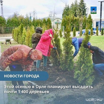 В Орле обещают высадить почти 1400 деревьев