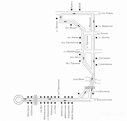 СХЕМА маршрута № 54 