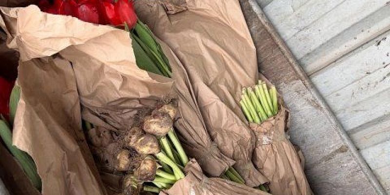 Орловчане фотографируют кучи цветов, не проданных на 8 марта