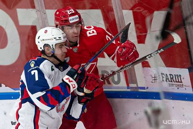 ЦСКА разгромил «Спартак», забросив семь шайб в матче КХЛ