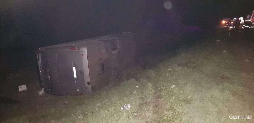 Более 30 человек пострадали на Орловщине при столкновении автобуса из Киева и КамАЗа