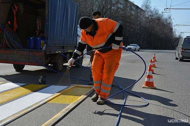 В Орле до конца мая обновят дорожную разметку